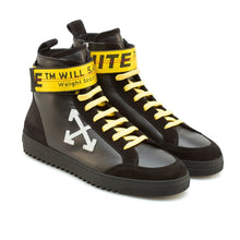 Load image into Gallery viewer, OFF-WHITE High-Top Sneakers Black